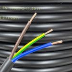 3 Core 1.5mm BLACK 16 Amp PVC Flexible Cable 1m 100m Round Flex Electrical Wire