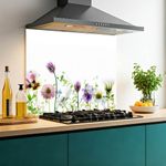 Printed Glass Kitchen Splashback 6mm Toughened Heat Resistant Hob Design No 2132