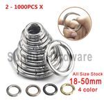 Lot Round Carabiner Camping Push Gate Snap Open Hook Spring Ring 4Color 10-1000x
