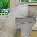 Flat Exhaust Hose Adapter for Portable Air Conditioner Vent Pipe Connector