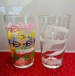 2 X Very Rare Strongbow Pint Glasess  2024 Model Brand New Pub Man Cave Home Bar