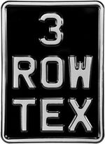 5x7 3 row black silver pressed number plate text kids motorcycle metal aluminum