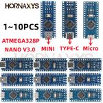 Nano 3.0 V3.0 ATmega328P Compatible with Arduino CH340 Type-C/Micro/Mini 1-10PC