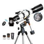 650x90mm Astronomical Refractor Telescope for Adults EQ Mount with Tripod