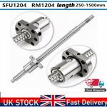 Ball Screw SFU1204 RM1204 L250-1000mm Rolled End Machined + Ballnut For CNC