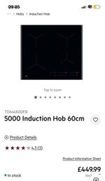 AEG TO64IA0OFB Electric Induction Hob 60cm Black