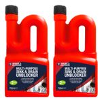 Sink and Drain Unblocker 2 x 750ml Powerful Formula MultiPurpose Spear & Jackson