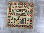 Vintage Carrs of Carlisle Biscuit Tin Made In England Needlework Motif