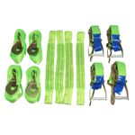 Transporter Ratchet Recovery Straps - Set of 4 (Heavy Duty Vehicle Tie Down Kit)