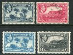 Montserrat 1938-48 2s6d-£1 perf 14 or 12 SG 109-112 used (cat. £90+)
