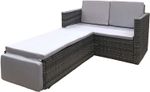 Rattan Outdoor Garden Patio Wicker Furniture Set Sun Bed Sofa 2 Seater Lounger