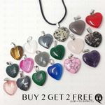 Love Heart Chakra Necklace Quartz Reiki Crystal Healing Point Cut Pendant Yoga
