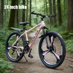 24 inch Mountain Bike 21 Speed Women Bikes Front Suspension Girls Bicycle Cycle
