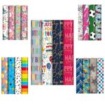 4 Rolls x 3M Happy Birthday Wrapping Paper Rolls for  Birthday Gift Wrap