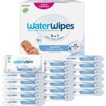 WaterWipes Sensitive+ Newborn & Baby Wipes, 1080 Count (18 Packs), 3-In-1 Cleans