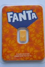 2026 PAMP Fanta 1g Gold Bar 999.9 Fine Gold Coca Cola Limited Mintage 7500