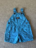 Vintage OshKosh B’Gosh Baby Shortalls 3 Months Turquoise Blue Overalls 90s