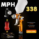 PORPHIS MPH-338 MINI GUN 1.0mm FREE AIR REGULATOR/WATER SEPARATOR + CUP  ADAPTOR
