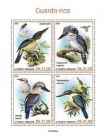 KINGFISHERS Birds/Bird MNH 4v-Stamp Sheet #1604 (2021 Sao Tome)