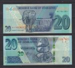 ZIMBABWE - 2020 20 Dollars UNC Banknote