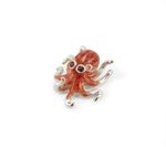 Saturno Silver and Enamel Octopus - Fully Hallmarked Sterling Silver