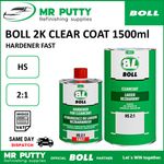 2K CLEAR COAT LACQUER HS 2:1 1.5LTR KIT - FAST HARDENER BOLL
