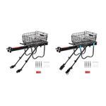 Rear Bike Rack with Basket Sturdy Luggage Carrier Outdoor Bicycle Rear Basket