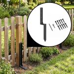 Metal Fence Post Support Brackets Heavy Duty Galvanised Steel Post Repair Kit