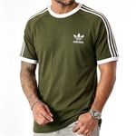 Adidas Originals 3 Stripes Cotton T-shirt Crew Neck Short Sleeve S-XXL