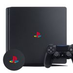 PLAYSTATION PS4 SLIM CLASSIC RETRO LOGO DECAL VINYL x 2