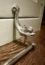 Vintage Chrome Dolphin Towel Rail Nautical Bathroom Wall Mounted Bar BS1004