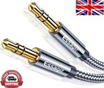 Essager 3.5mm Stereo Jack Audio Aux Braided Cable Male to Male. 0.5m - 5m