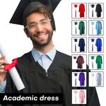 Graduation Gown Cap with Tassel Unisex Academic Gown High School and Bachelor