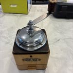 VINTAGE FRENCH Le Trefle COFFEE GRINDER, WOODEN MILL - 1940s 