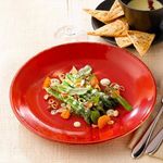 6x Porcelite Seasons Magma Red  Coupe Plate18cm / 7" Porcelain Home Crockery