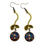Black Cherry Dangle Earrings