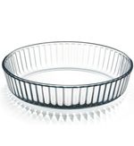NUTRIUPS 26CM Large Glass Pie Plate, Oven Safe Deep Glass Pie Dish