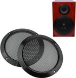 2/3/4/5/6.5In Black Car Speaker Grill Mesh Round Horn Protective Cover Circle