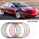 For Tesla Model 3 X S Y 4x 18-20in Alloy Wheel Hub Rim Trim Tire Ring Protector