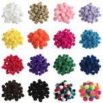 Craft Pom Poms Glitter Pompoms 7mm 12mm 25mm 40mm 50mm - Toy Making Kids Crafts