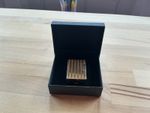 Vintage S.T. Dupont Ligne 1 Small Lighter Gold Plated 20 Vertical Fluted France