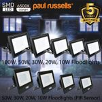 LED Floodlight Motion Sensor 10W-100W Security Outdoor PIR Flood Light Garden
