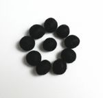 Black Felt Balls x20 2cm Handmade Wool Pom Poms Craft Large Craft DIY Garland UK