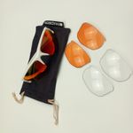 Madison Mission 3 Set Lenses Sunglasses Gloss White Mirror Red Amber Clear