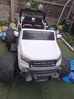 Electric Ride-On Quad Monster Truck Style 4x4 White