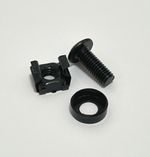 20 Pack M6 Black Cage Nuts and Bolts Screws Washers 19" Data Cabinet Rack Mount