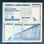Zimbabwe 100 Billion Dollars 2008 P-64 Banknotes In Fine Condition