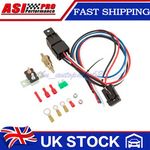Wiring & Temperature Switch 30AMP Relay Kit For Electric Radiator Engine Fan
