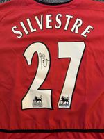 Mikaël Silvestre Signed Manchester United Shirt No.27 2002-2003 COA Certificate