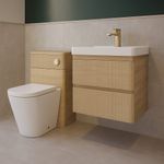 Bolton 600mm Wall Hung Vanity & WC Unit Set - Sonoma Oak Bathroom Furniture